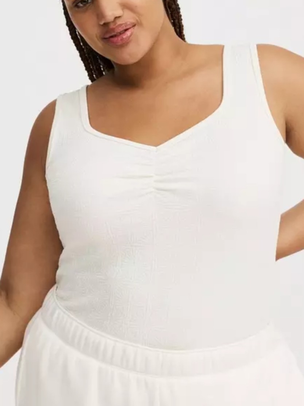 Torrid White V-Neck Tank Top, SZ 00X, NWT